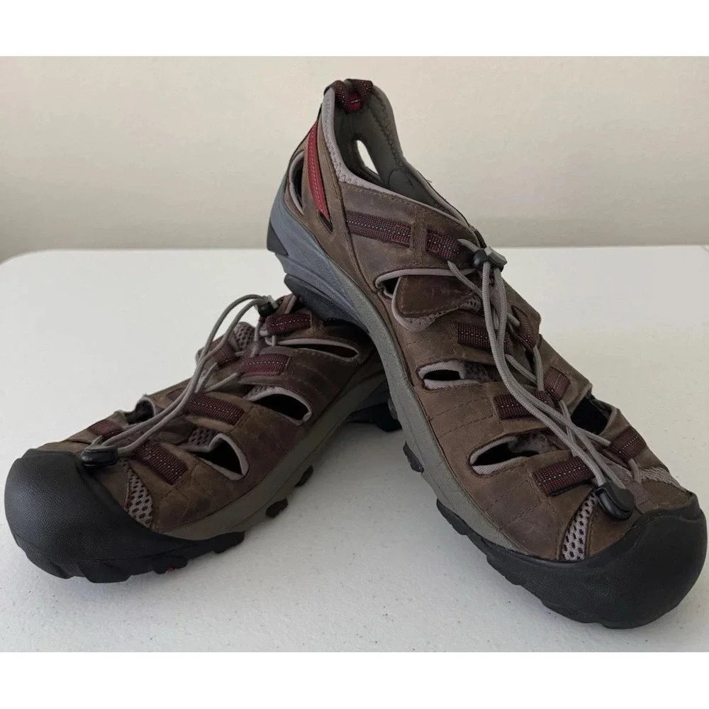 KEEN ARROYO II Men's 14 M Waterproof Brown Leather Water Shoes Sandals